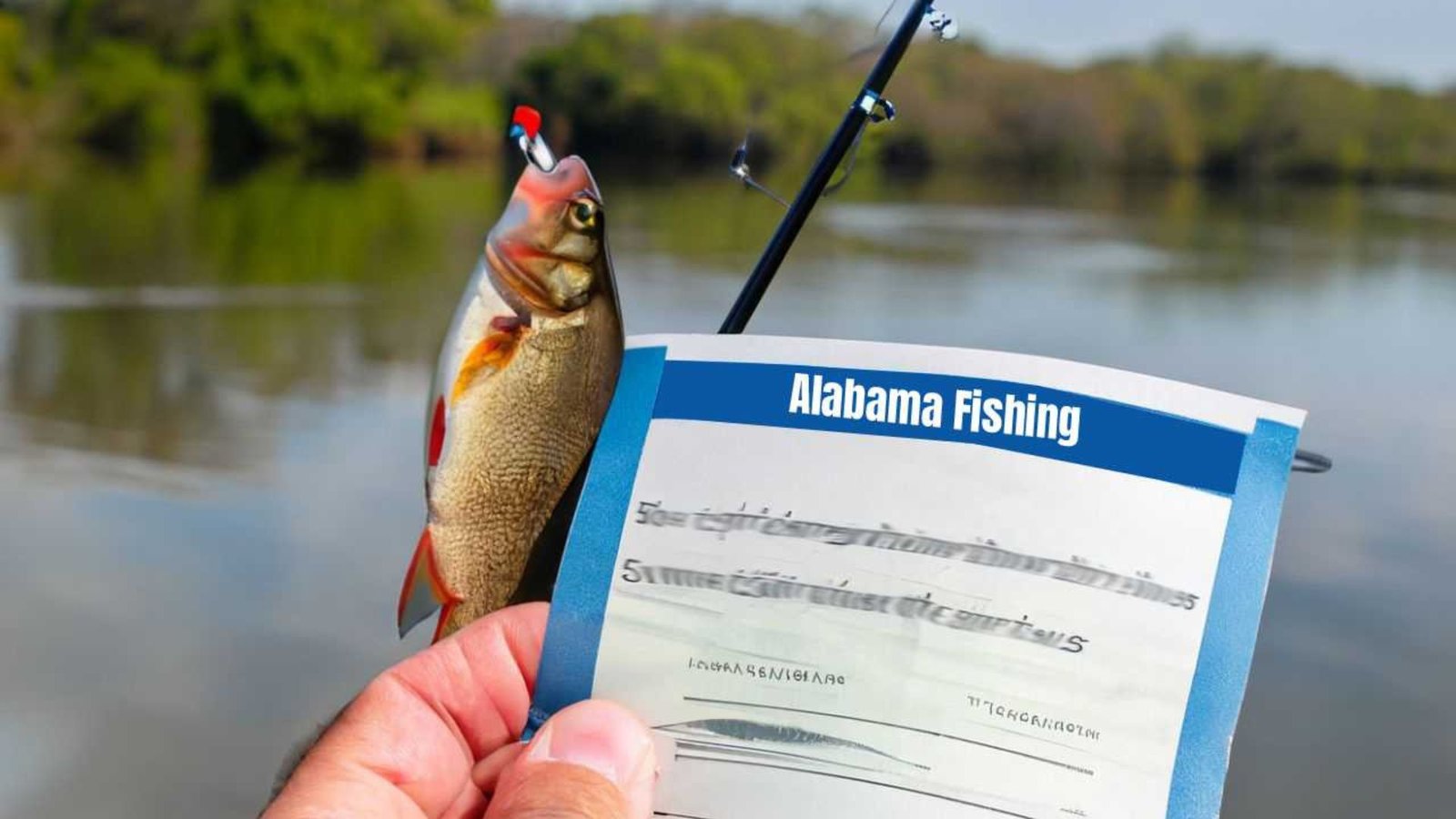 fish, fishing license and fishing hook